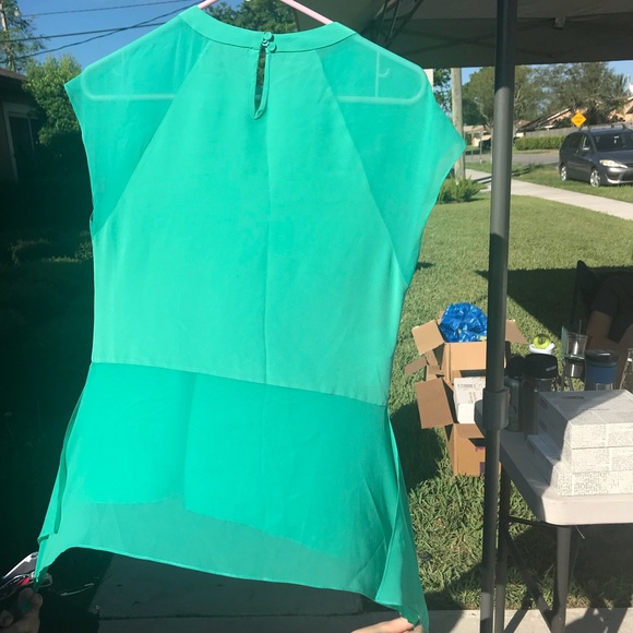 Seafoam Green BCBG MAXAZRIA SHIRT Size XS - Picture 4 of 6